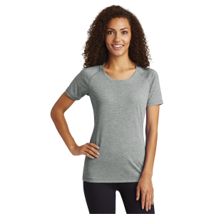 Sport-Tek Ladies PosiCharge Tri-Blend Wicking Scoop Neck ...