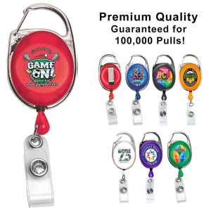 Oberlin PI 30" Cord Retractable Carabiner Style Badge Reel