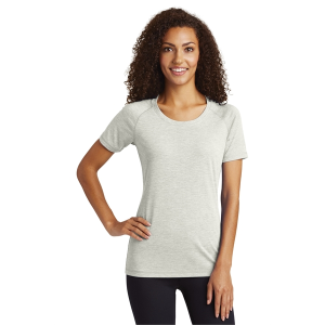 Sport-Tek Ladies PosiCharge Tri-Blend Wicking Scoop Neck ...