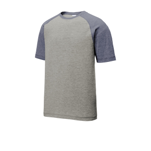 Sport-Tek PosiCharge Tri-Blend Wicking Raglan Tee.