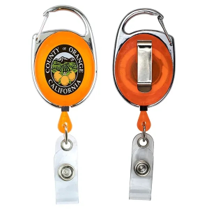 Oberlin PI 30" Cord Retractable Carabiner Style Badge Reel