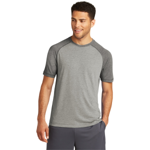 Sport-Tek PosiCharge Tri-Blend Wicking Raglan Tee.