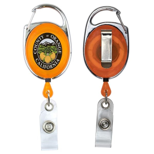 Oberlin PI 30" Cord Retractable Carabiner Style Badge Reel